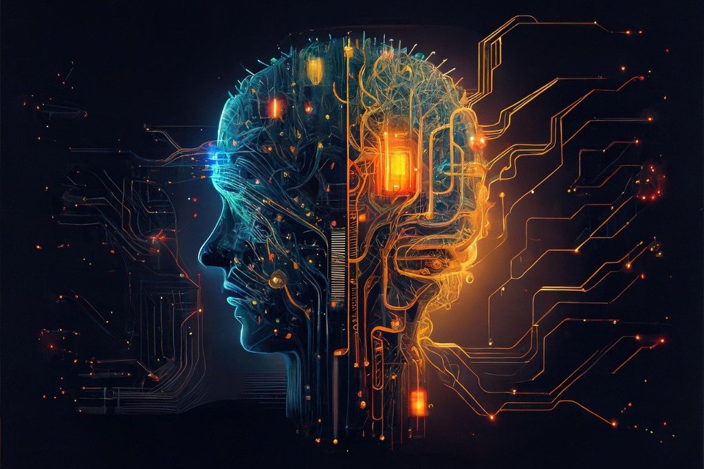 Data displays and technology imagery representing AI-driven marketing strategy